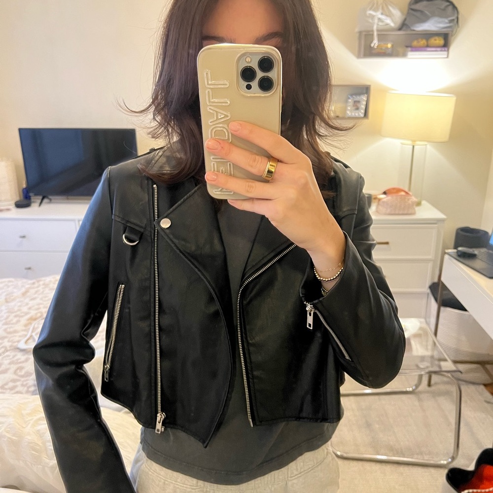 Black Leather Biker Jacket